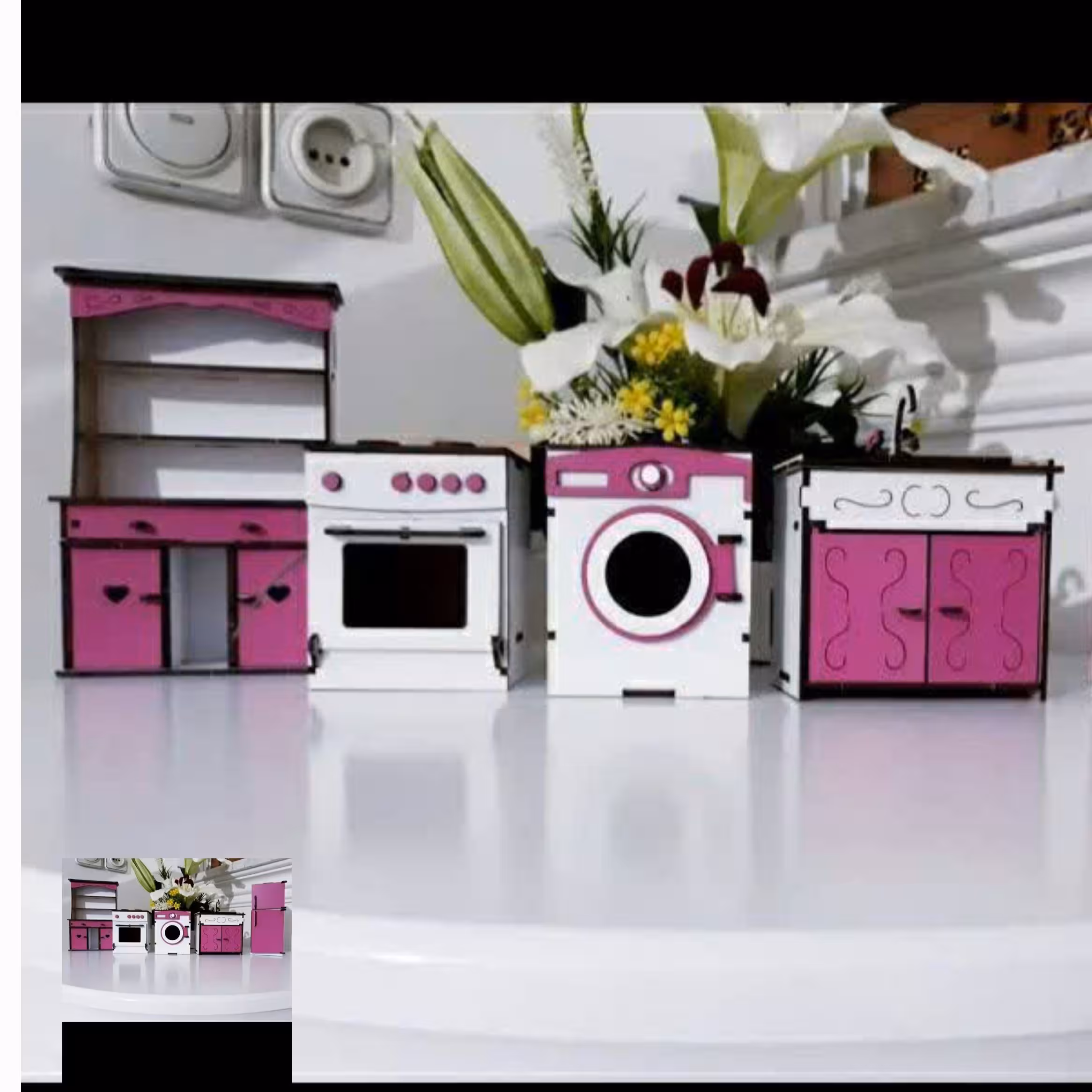 ست وسایل چوبی آشپزخانه ،اسباب بازی   کتابخانه سینک لباسشویی گاز