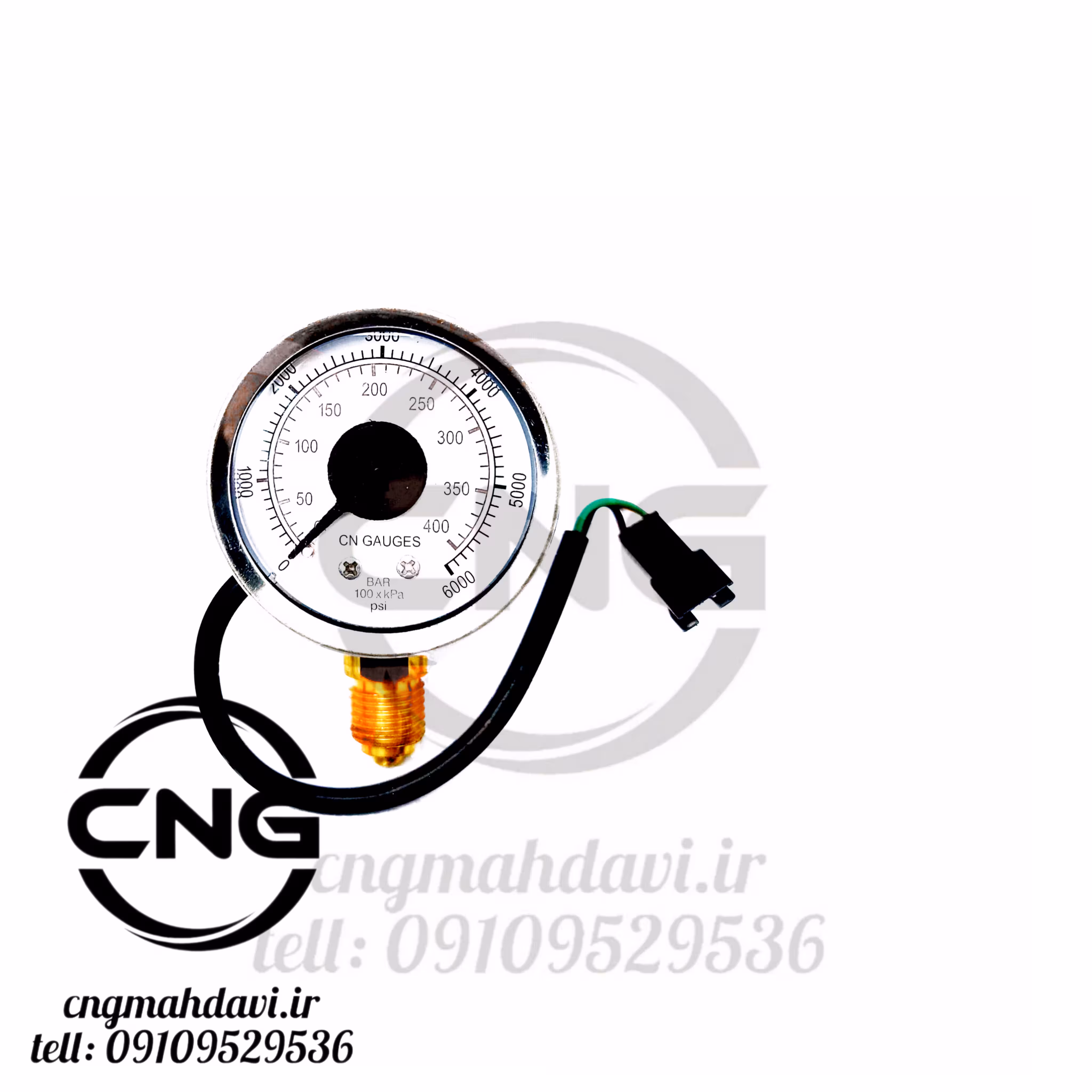 گیج فن اوران ( 12 ولت ) عقربه ای بدون سیم وارداتی | سی ان جی مهدوی