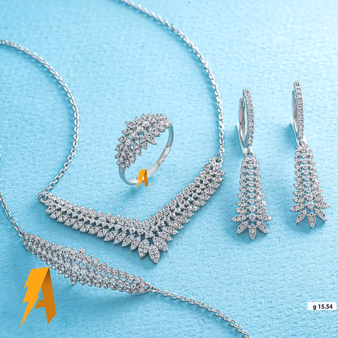 سرویس نقره زنانه طرح برلیان کد 11359