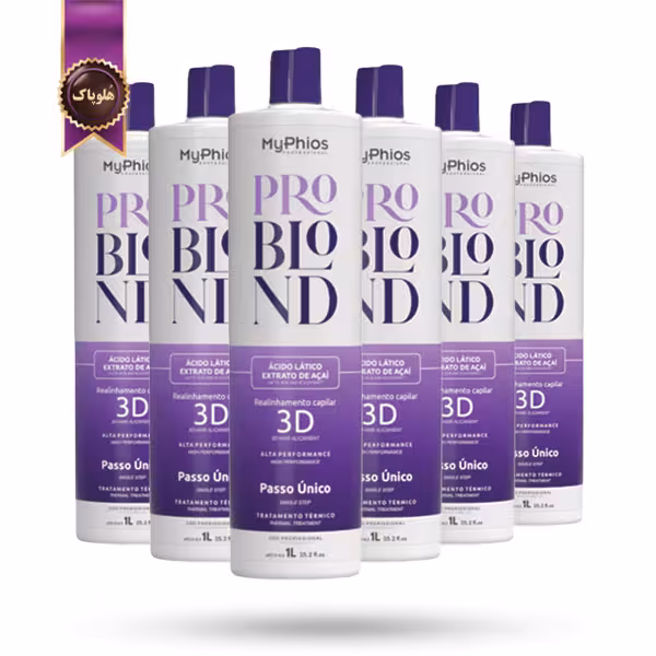 6 عدد کراتین مو مای‌ فیوس Myphios مدل پرو بلوند Pro Blond حجم 1000 میلی لیتر (اورجینال)