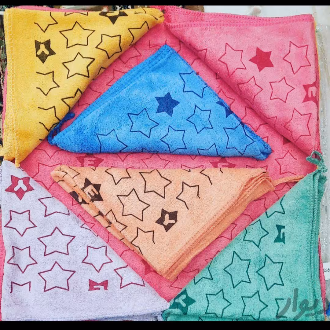 دستمال حوله ای نانو ستاره ای ( بسته 12 عددی ) اندازه 40 در 40 ارسال رایگان