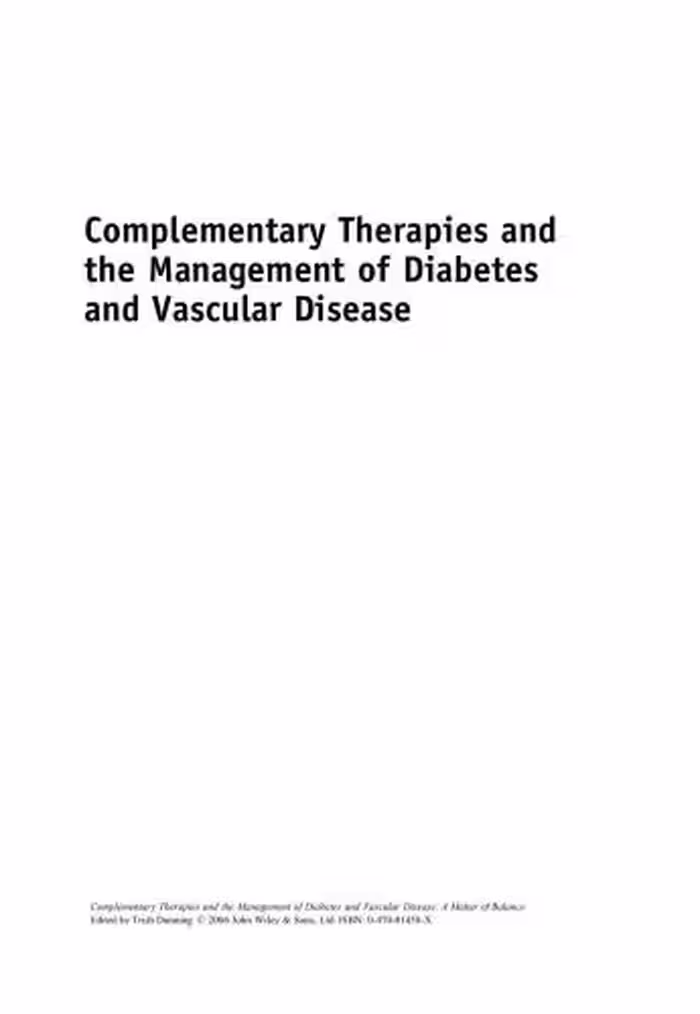خرید و دانلود نسخه کامل کتاب Complementary Therapies and the Management of Diabetes and Vascular Disease: A Matter of Balance