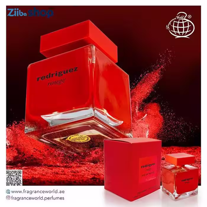 عطر ادکلن زنانه نارسیسو رودریگز رژ قرمز فرگرانس ورد (Fragrance world Narciso Rodriguez Rouge) حجم 100 میل