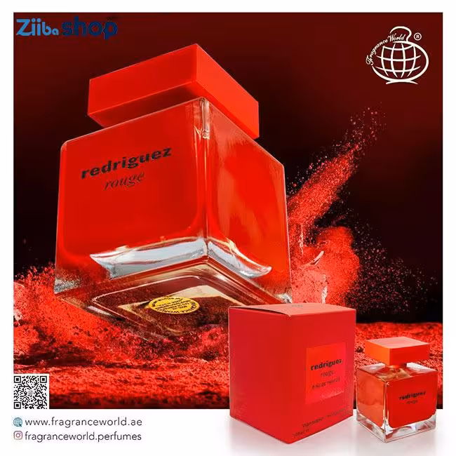 عطر ادکلن زنانه نارسیسو رودریگز رژ قرمز فرگرانس ورد (Fragrance world Narciso Rodriguez Rouge) حجم 100 میل
