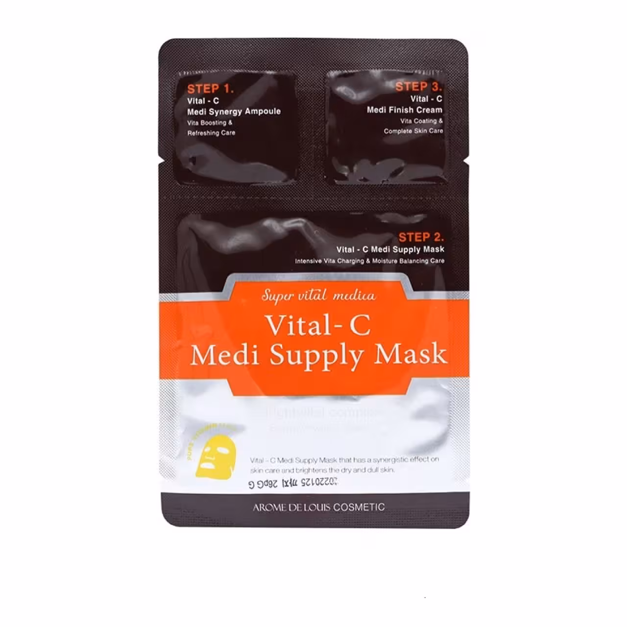 ماسک صورت سه مرحله‌ای ویتامین سی‌