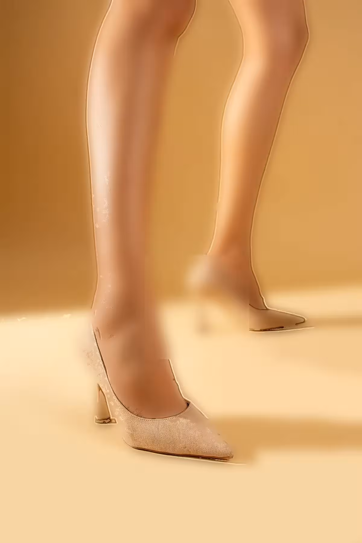 کفش شب پاشنه مجلسی زنانه پاشنه دار بژ زنانه پاشنه دار مجلسی – 400