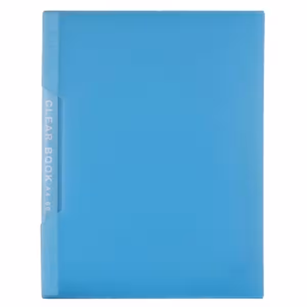 کلیربوک  60 برگ قاب دار آبی شفاف پاپکو کد A4-60