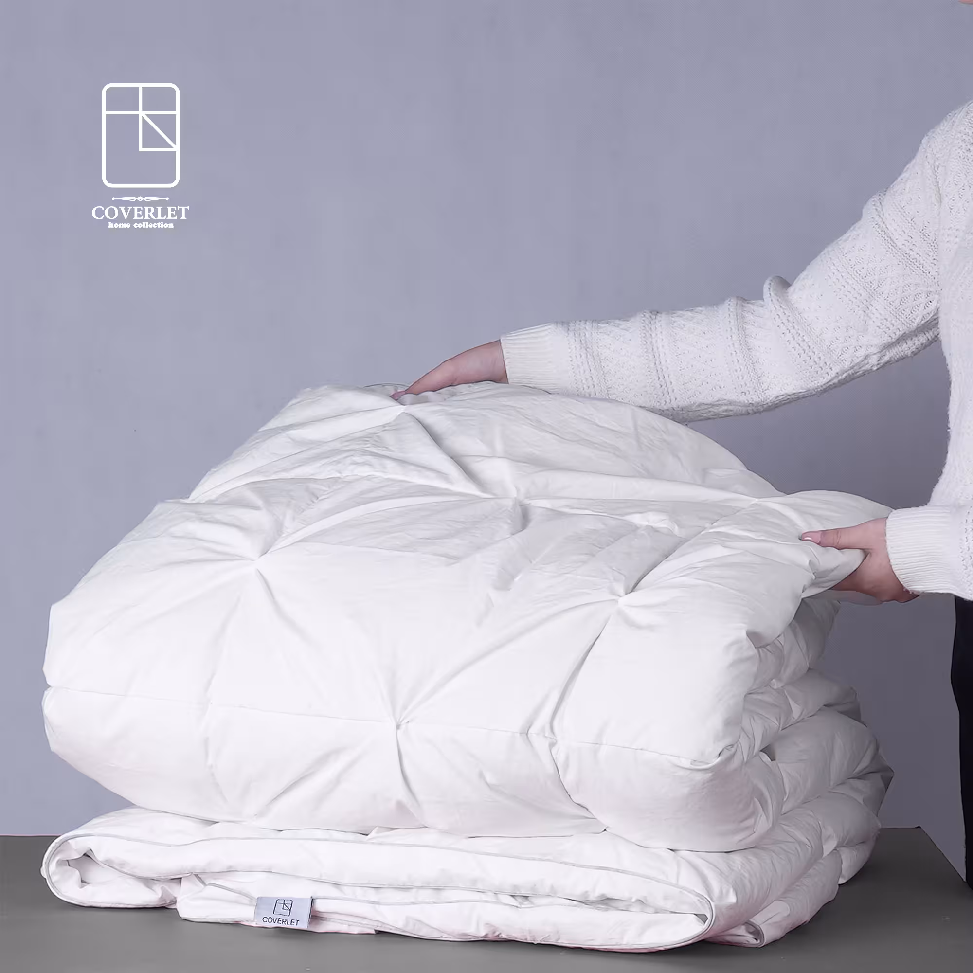 لحاف پر قو طرح‌دار لوکس کاورلت