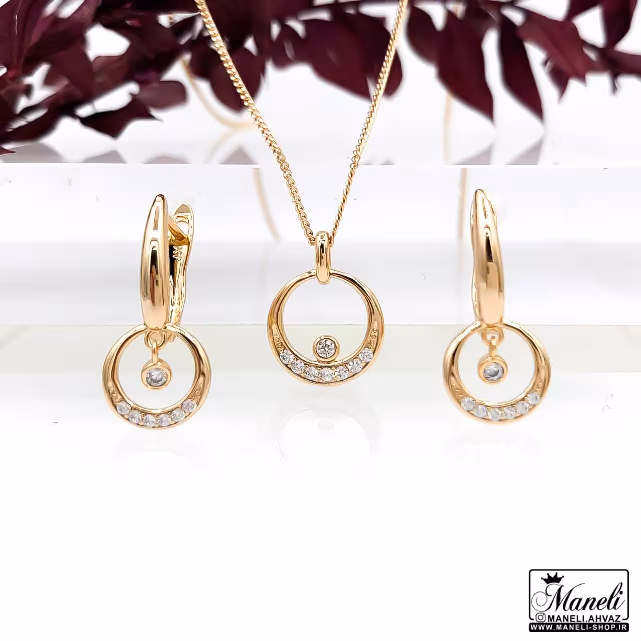 ست گردنبند و گوشواره ظریف ژوپینگ 14020221