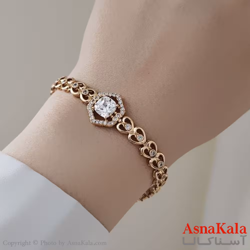 دستبند زنانه ترند برند ژوپینگ مدل تک نگین  کد DSB18736W