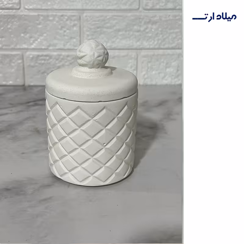 ظروف بتنی شات درب دار الماسی 9*10 سانت (رنگ رندم)