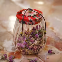 بانکه پیرکس درب پارچه ای کوچک قرمز آسا