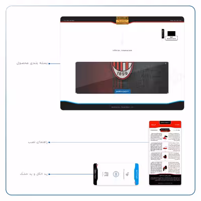 برچسب پوششی ماهوت مدل AC-Milan مناسب برای تبلت اپل iPad Air 2013 A1476