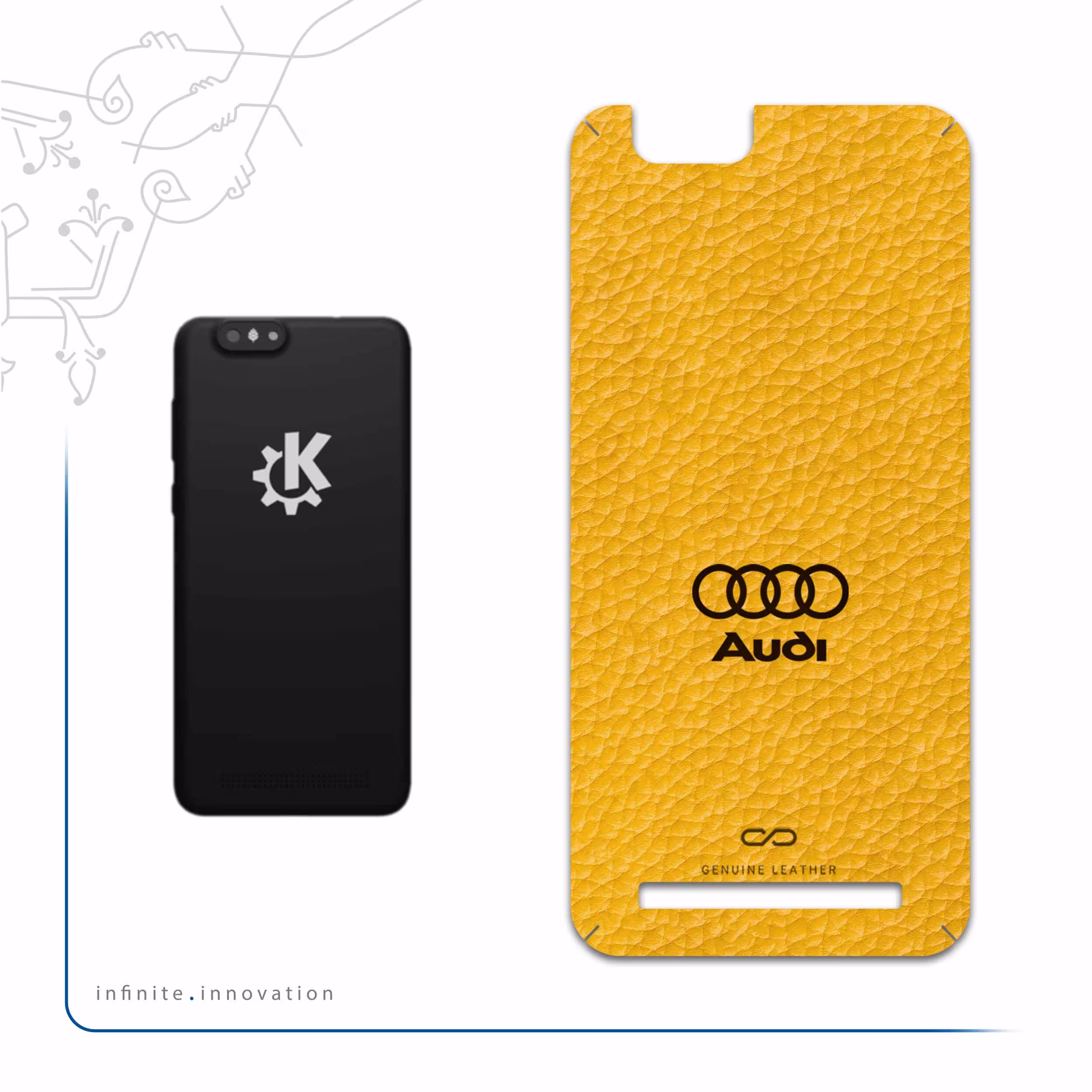 برچسب پوششی ماهوت مدل ML-AUDI مناسب برای گوشی موبایل پاین فون Kde Community Edition