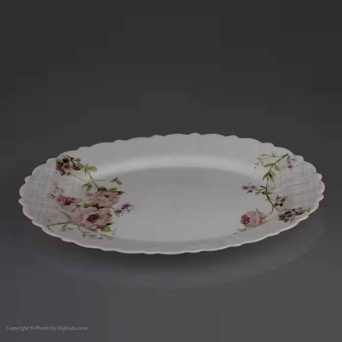 سرویس غذاخوری 25 پارچه آیروپال طرح گرد مدل سارا صورتی و آبی 