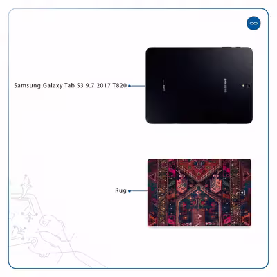 برچسب پوششی ماهوت مدل Rug مناسب برای تبلت سامسونگ Galaxy Tab S3 9.7 2017 T820
