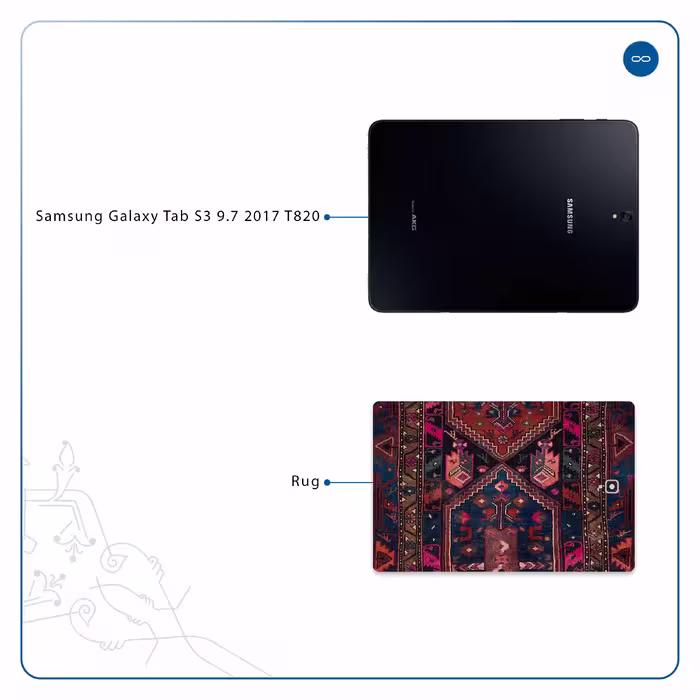 برچسب پوششی ماهوت مدل Rug مناسب برای تبلت سامسونگ Galaxy Tab S3 9.7 2017 T820
