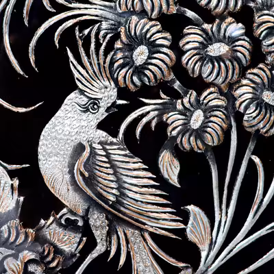 تابلو قلمزنی مدل نفیس طرح باغ بهشت کد Eden92p62