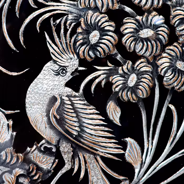 تابلو قلمزنی مدل نفیس طرح باغ بهشت کد Eden92p62