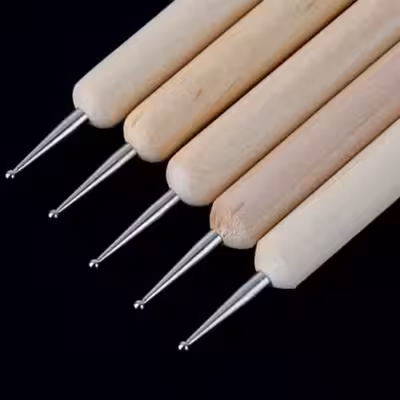 ابزار سفالگری به گز مدل داتینگ نقطه کوبی مجموعه 5 عددی