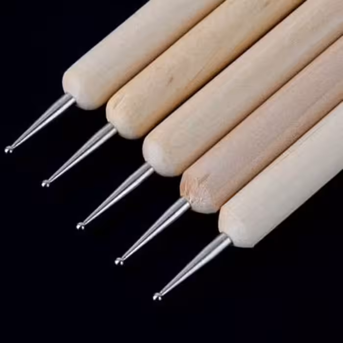 ابزار سفالگری به گز مدل داتینگ نقطه کوبی مجموعه 5 عددی