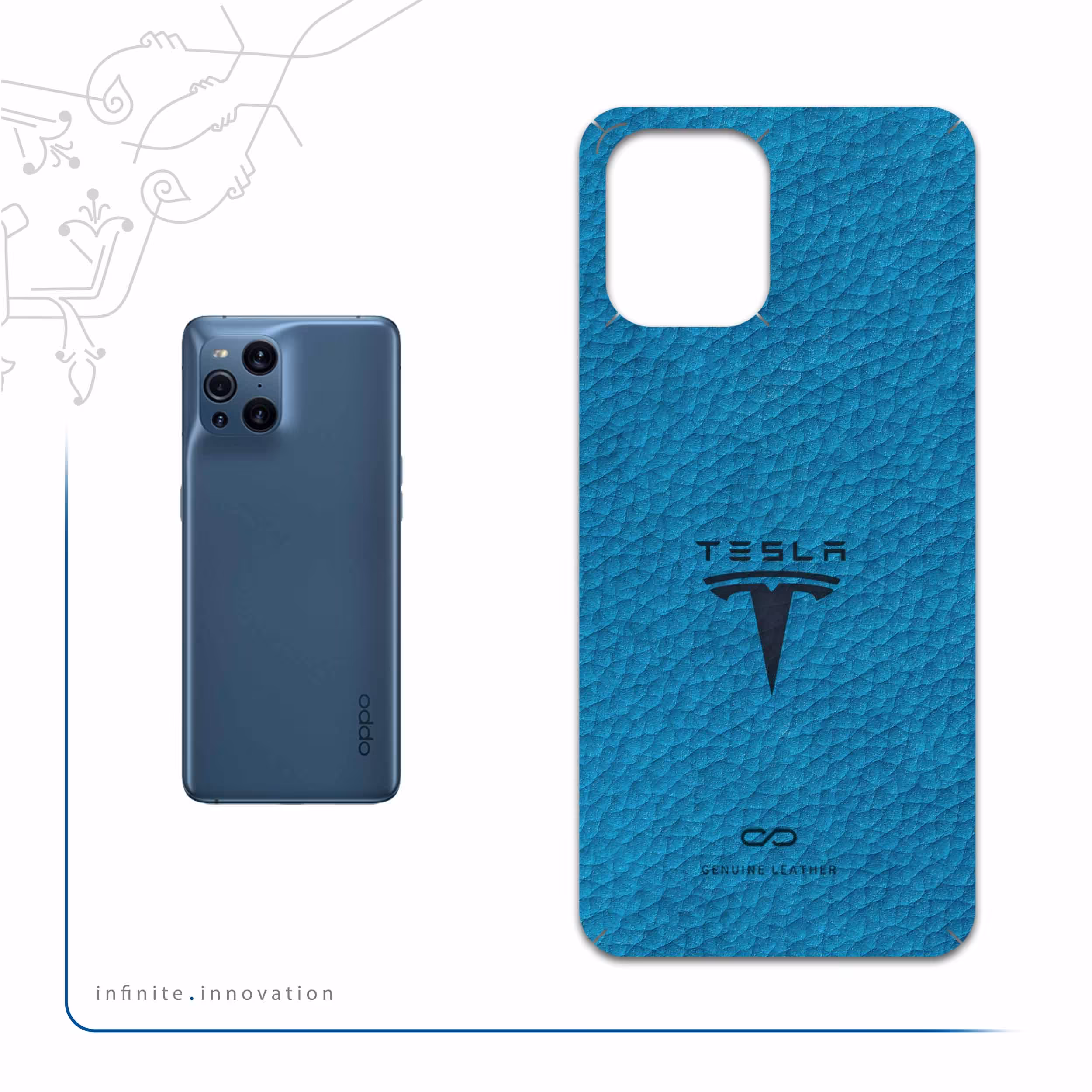 برچسب پوششی ماهوت مدل BL-TSLA مناسب برای گوشی موبایل اپو Find X3 Pro