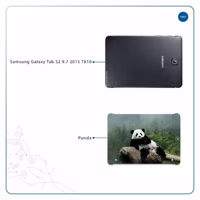برچسب پوششی ماهوت مدل Panda مناسب برای تبلت سامسونگ Galaxy Tab S2 9.7 2015 T810