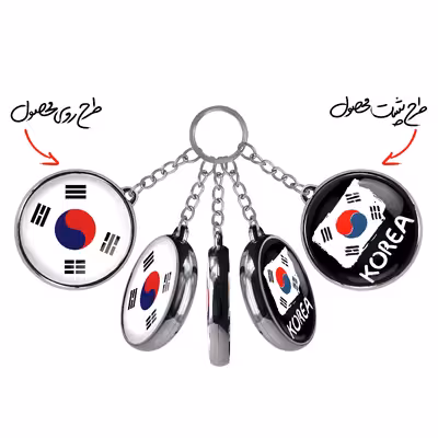 جاکلیدی خندالو طرح پرچم کره جنوبی مدل دوطرفه کد 2055320558
