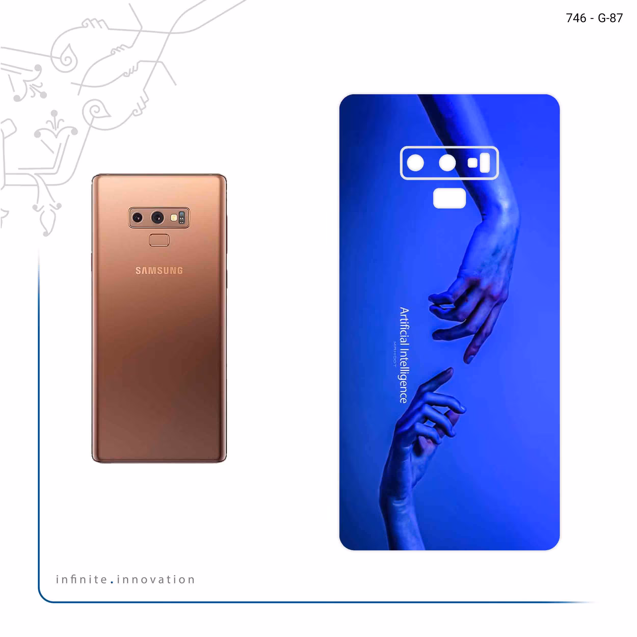 برچسب پوششی ماهوت مدل Artificial intelligence 1 مناسب برای گوشی موبایل سامسونگ Galaxy Note 9