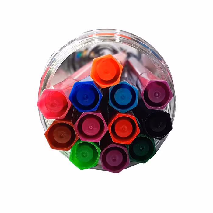 ماژیک رنگ آمیزی  12 رنگ لیدر طرح هویج