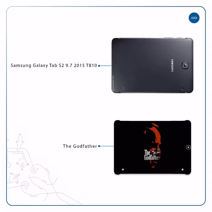 برچسب پوششی ماهوت مدل The Godfather مناسب برای تبلت سامسونگ Galaxy Tab S2 9.7 2015 T810