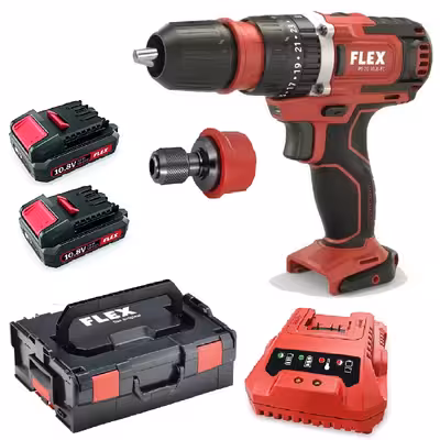 دریل پیچ گوشتی چکشی شارژی فلکس مدل PD 2G 10.8-EC