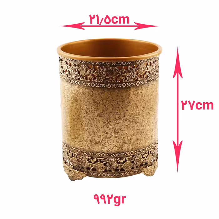 ست سطل و جای دستمال کاغذی مدل bA1610shgh به همراه آجیل خوری و قاشق