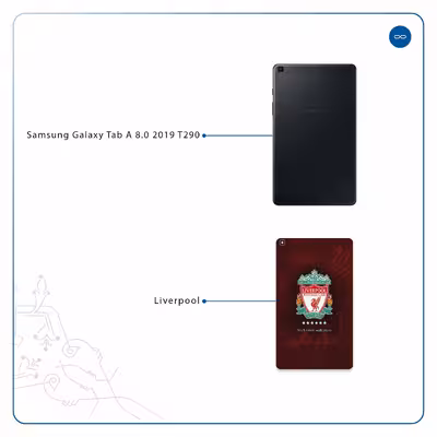 برچسب پوششی ماهوت مدل Liverpool مناسب برای تبلت سامسونگ Galaxy Tab A 8.0 2019 T290