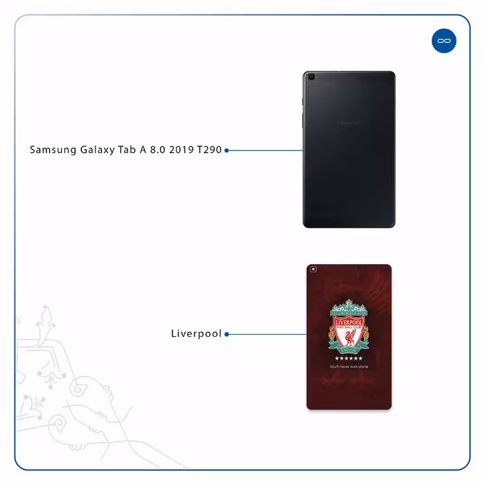 برچسب پوششی ماهوت مدل Liverpool مناسب برای تبلت سامسونگ Galaxy Tab A 8.0 2019 T290