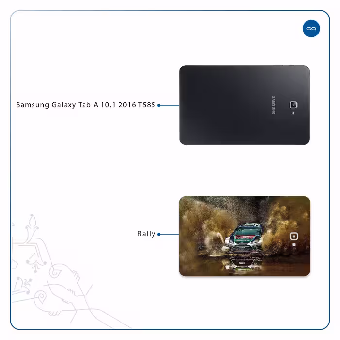 برچسب پوششی ماهوت مدل Rally مناسب برای تبلت سامسونگ Galaxy Tab A 10.1 2016 T585