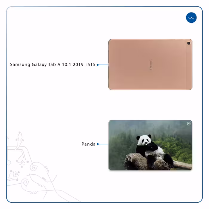 برچسب پوششی ماهوت مدل Panda مناسب برای تبلت سامسونگ Galaxy Tab A 10.1 2019 T515