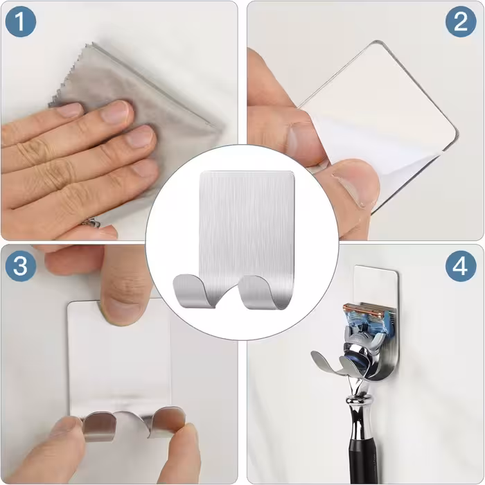 نگهدارنده خودتراش لوبیک  مدل استیل بسته 4 عددی