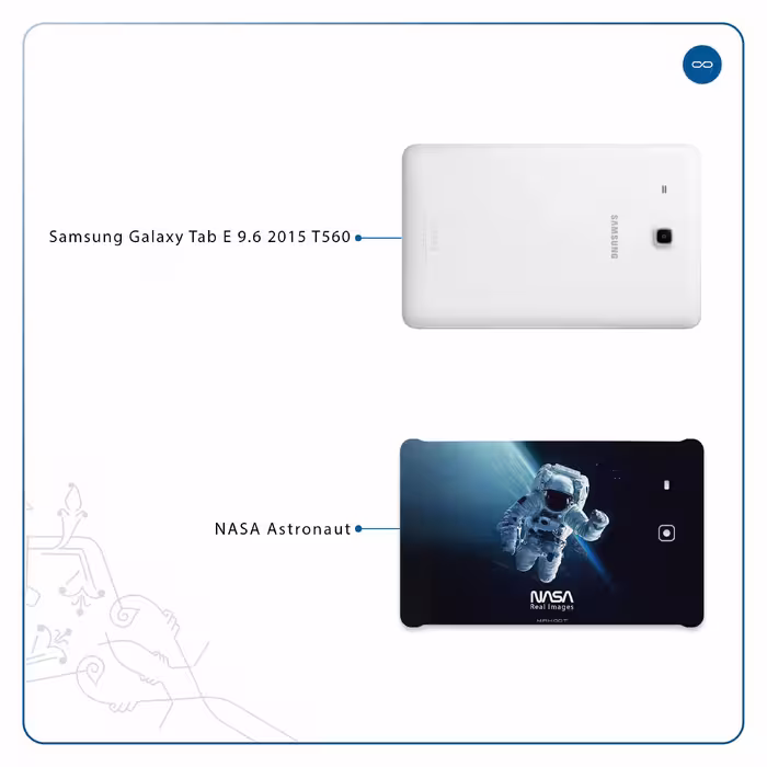 برچسب پوششی ماهوت مدل NASA-Astronaut مناسب برای تبلت سامسونگ Galaxy Tab E 9.6 2015 T560