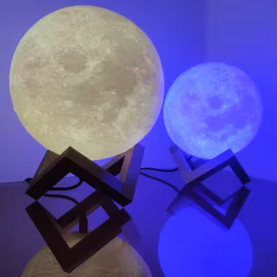 آباژور رومیزی مدل کره ماه L1