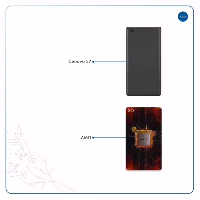 برچسب پوششی ماهوت مدل AMD Brand مناسب برای تبلت لنوو E7