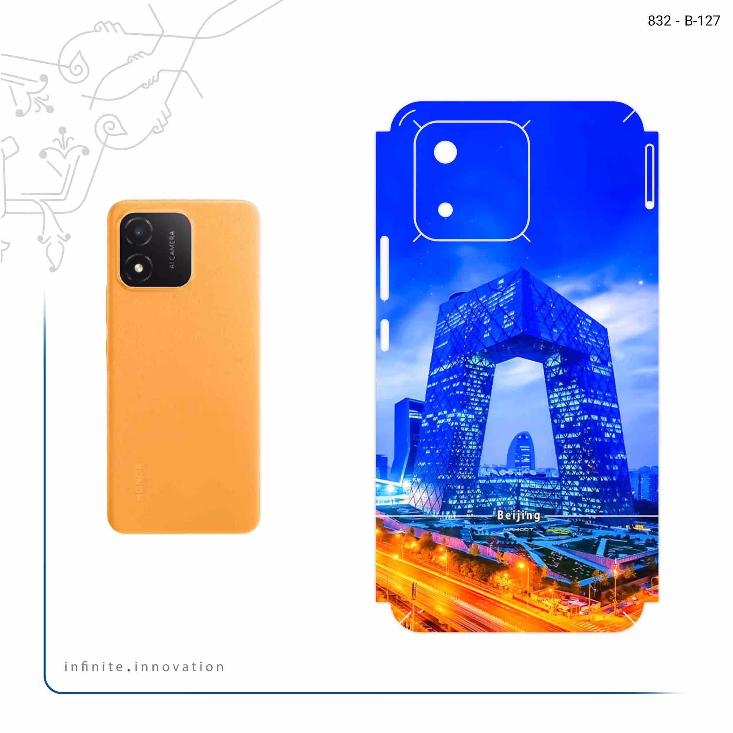 برچسب پوششی ماهوت مدل Beijing city مناسب برای گوشی موبایل آنر X5