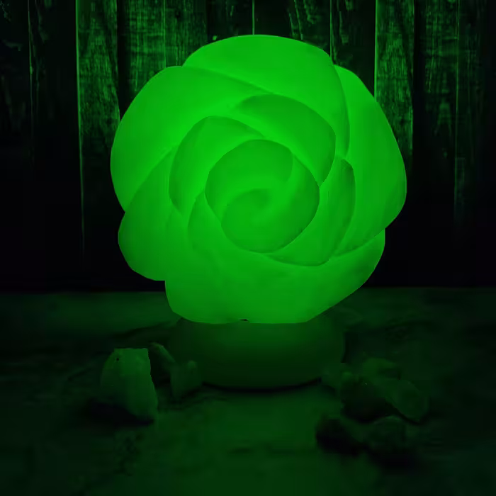 آباژور سنگ نمک مدل گل برجسته کد 03