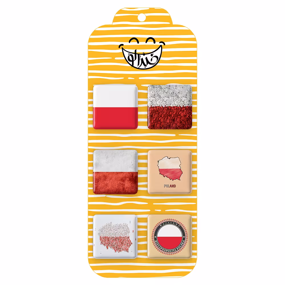 پیکسل خندالو مدل پرچم لهستان کد 1209B مجموعه 6 عددی