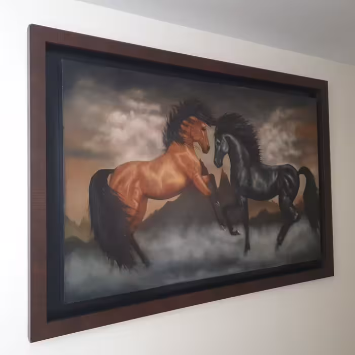 تابلو نقاشی رنگ روغن مدل اسب