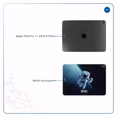برچسب پوششی ماهوت مدل NASA-Astronaut مناسب برای تبلت اپل iPad Pro 11 2018 A1934