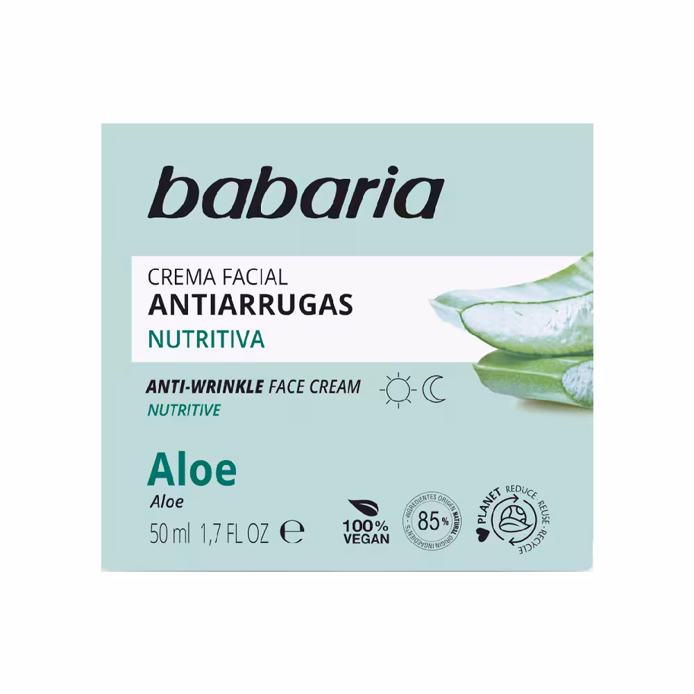 کرم ضد چروک صورت آلوئه ورا باباریا حجم 50 میل