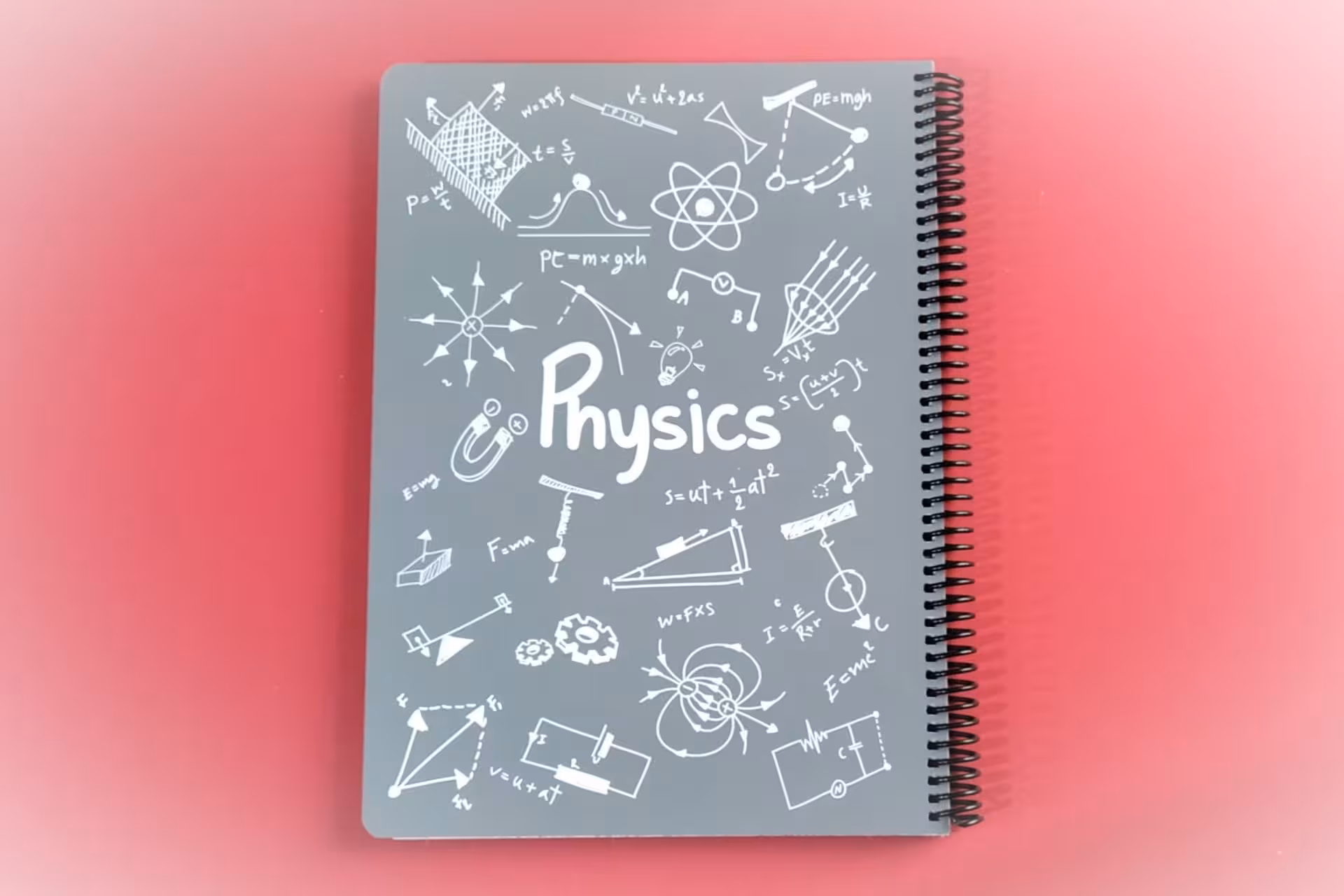 دفتر فرمول 100 برگ رحلی جلد طلقی Physics پونیکس