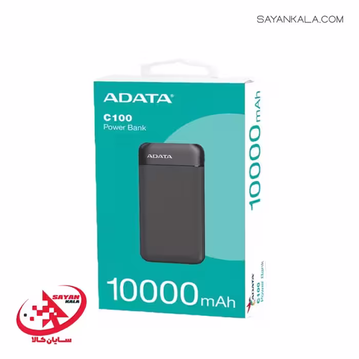 پاوربانک ای دیتا مدل POWER BANK ADATA C100 10000mAH BLACK