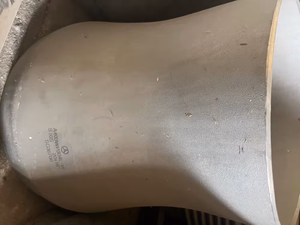 تبدیل کج 16 * 20 اینچ رده 10 از جنس A 403/WP 304 L/W